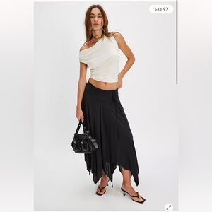 Free People Rae Knit Cascade Skirt